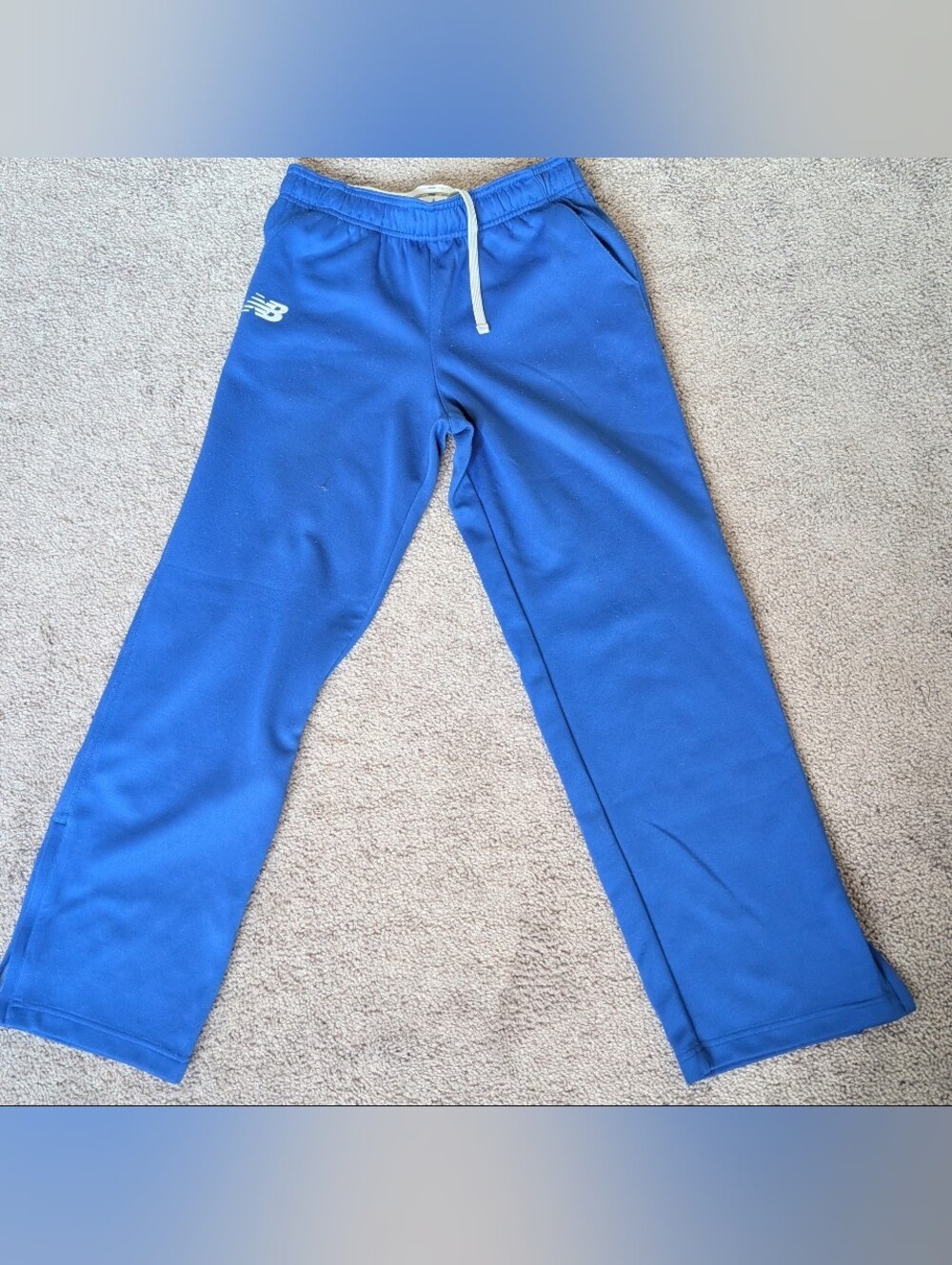 New Balance Royal Blue Youth Joggers with Drawstring. Size XL